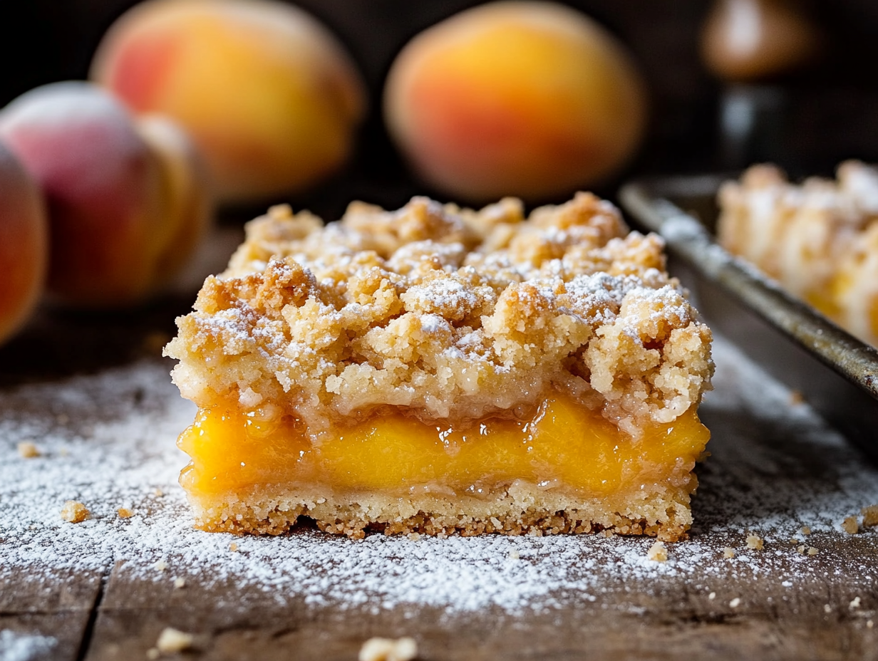 Peach Crumble Bars