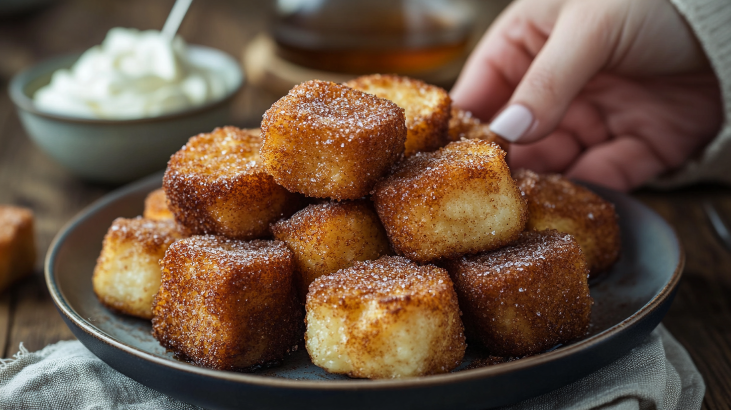 Cinnamon Roll French Toast Bites