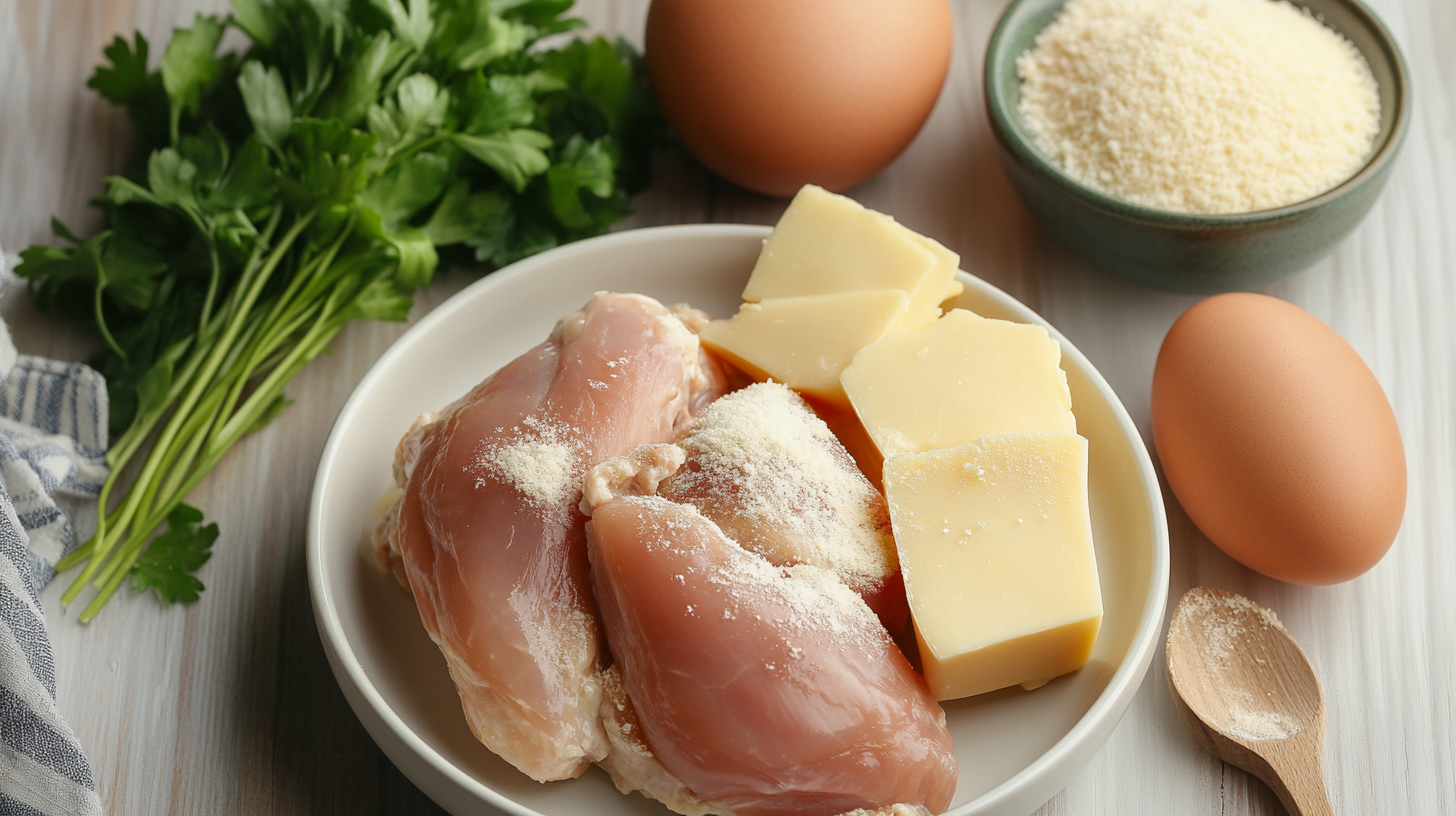 Ingredients for a Creamy Parmesan Chicken Recipe